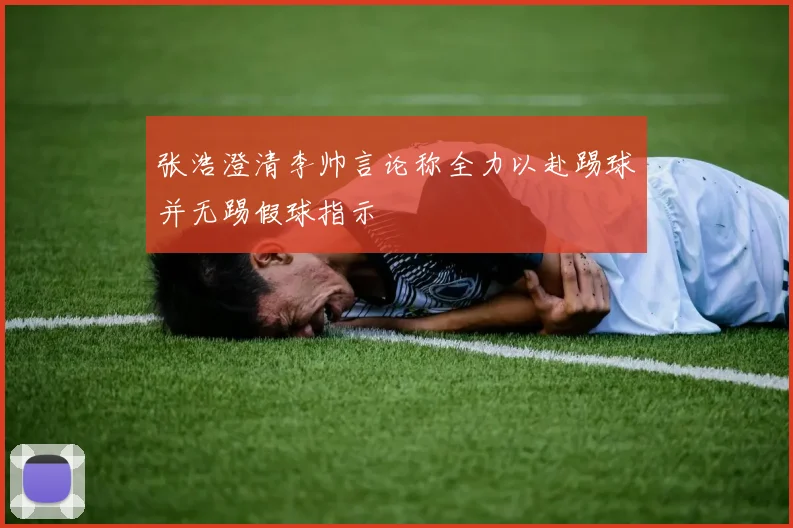 张浩澄清李帅言论称全力以赴踢球并无踢假球指示